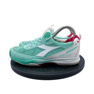 Diadora SpeedPro EVO II Aqua Blue Running Shoes womens size 8.5